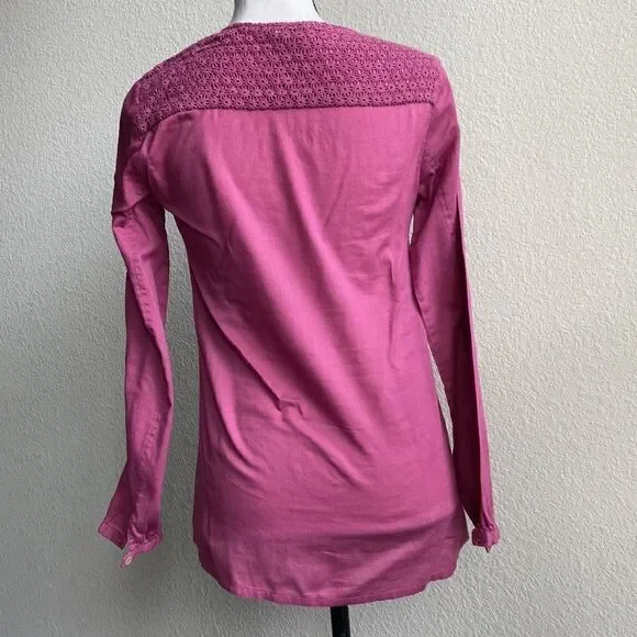 TRUCCO SPAIN CROCHET LONG SLEEVE TOP BLOUSE GARDEN GIRL! - Picture 4 of 8